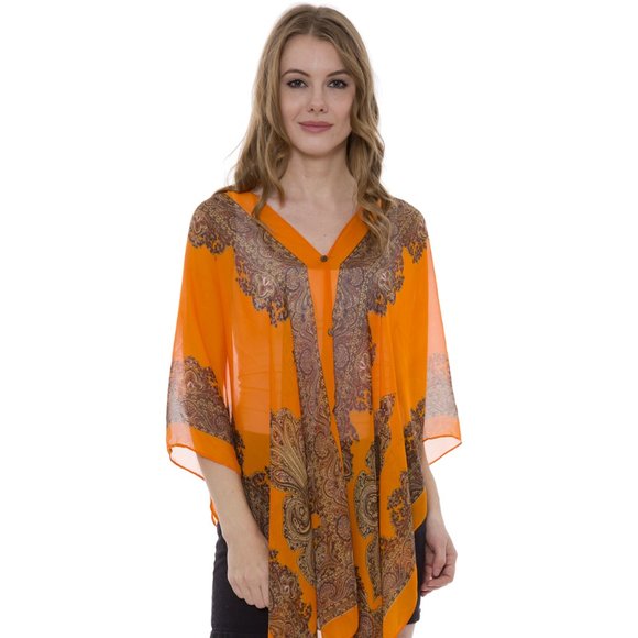 P/S Paisley Prints·Kimono·Wrap·Swimsuit Cover·Bikini Cover up·ComfyLuxe - Picture 9 of 11